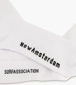New Amsterdam Surf Association SS25 Logo Socks White