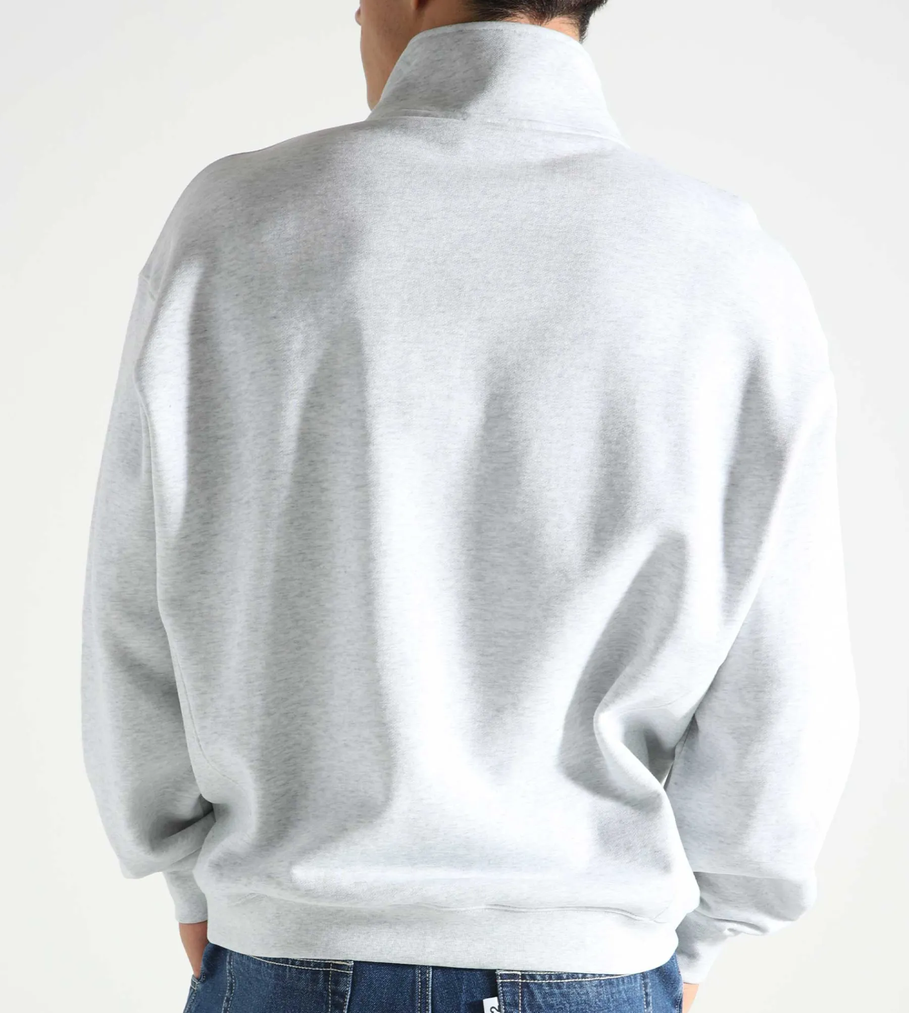 New Amsterdam Surf Association Logo Half Zip Grey Melange