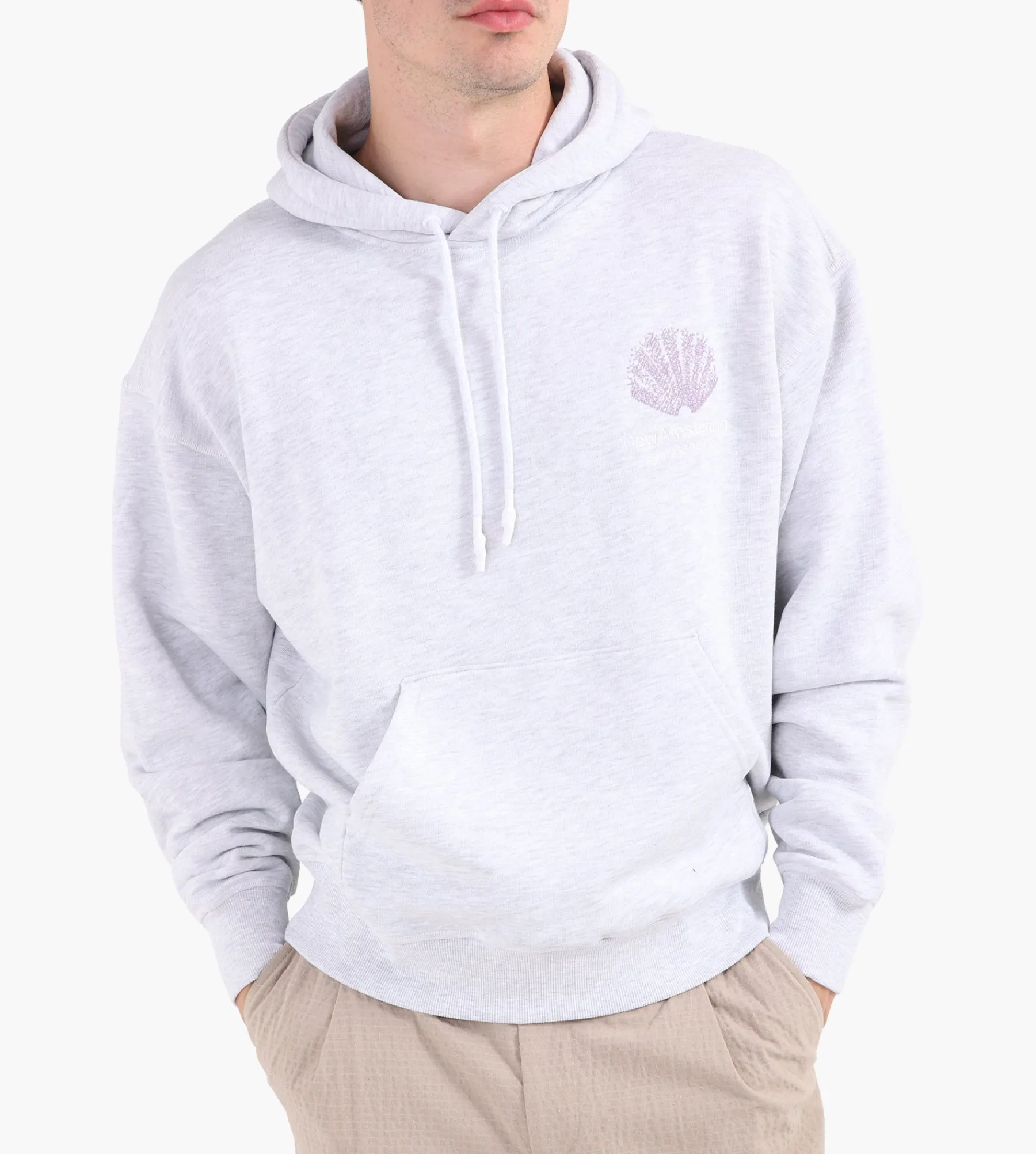 New Amsterdam Surf Association Sprayed Logo Hoodie Grey