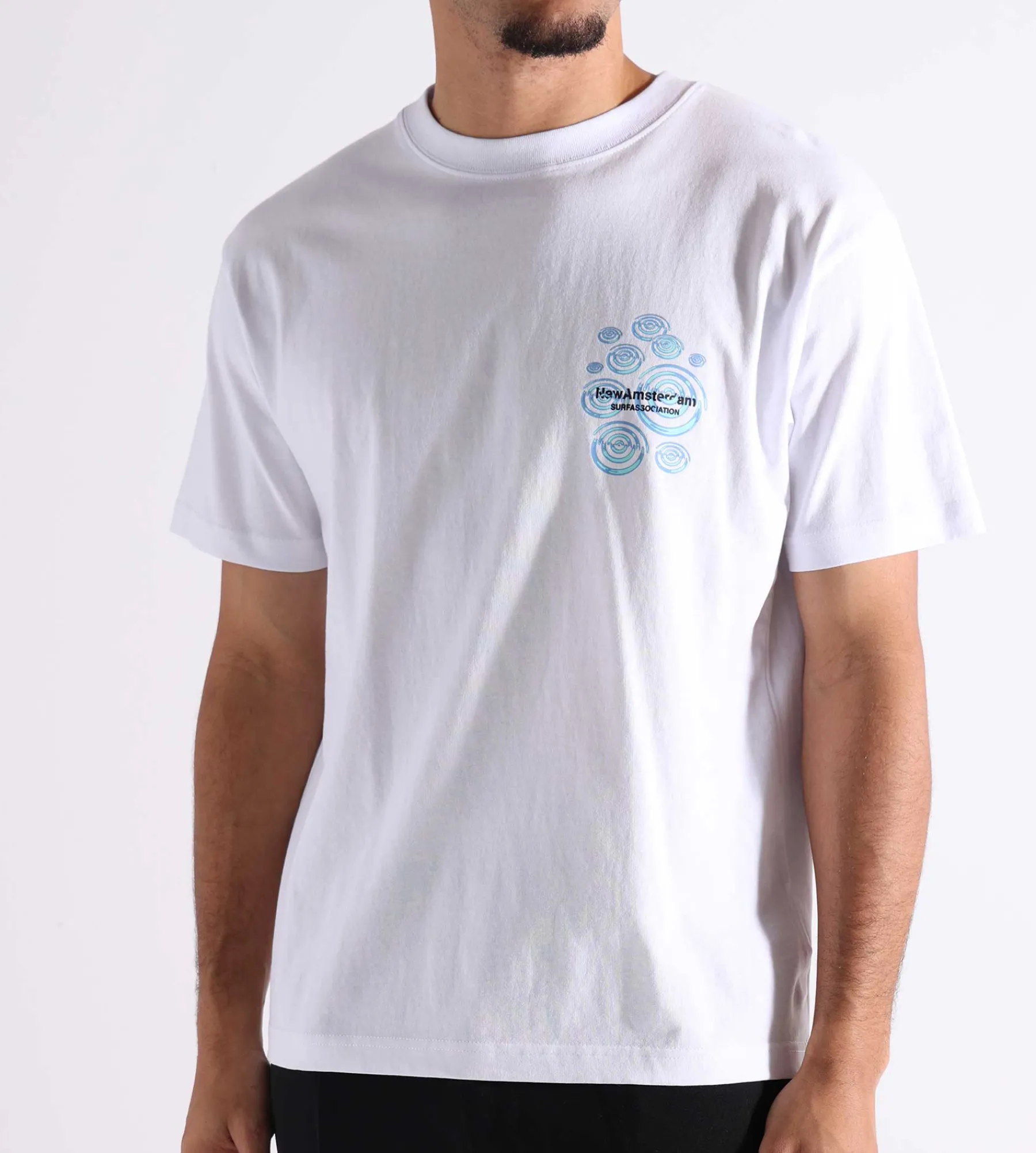 New Amsterdam Surf Association Ripple Tee White Blue