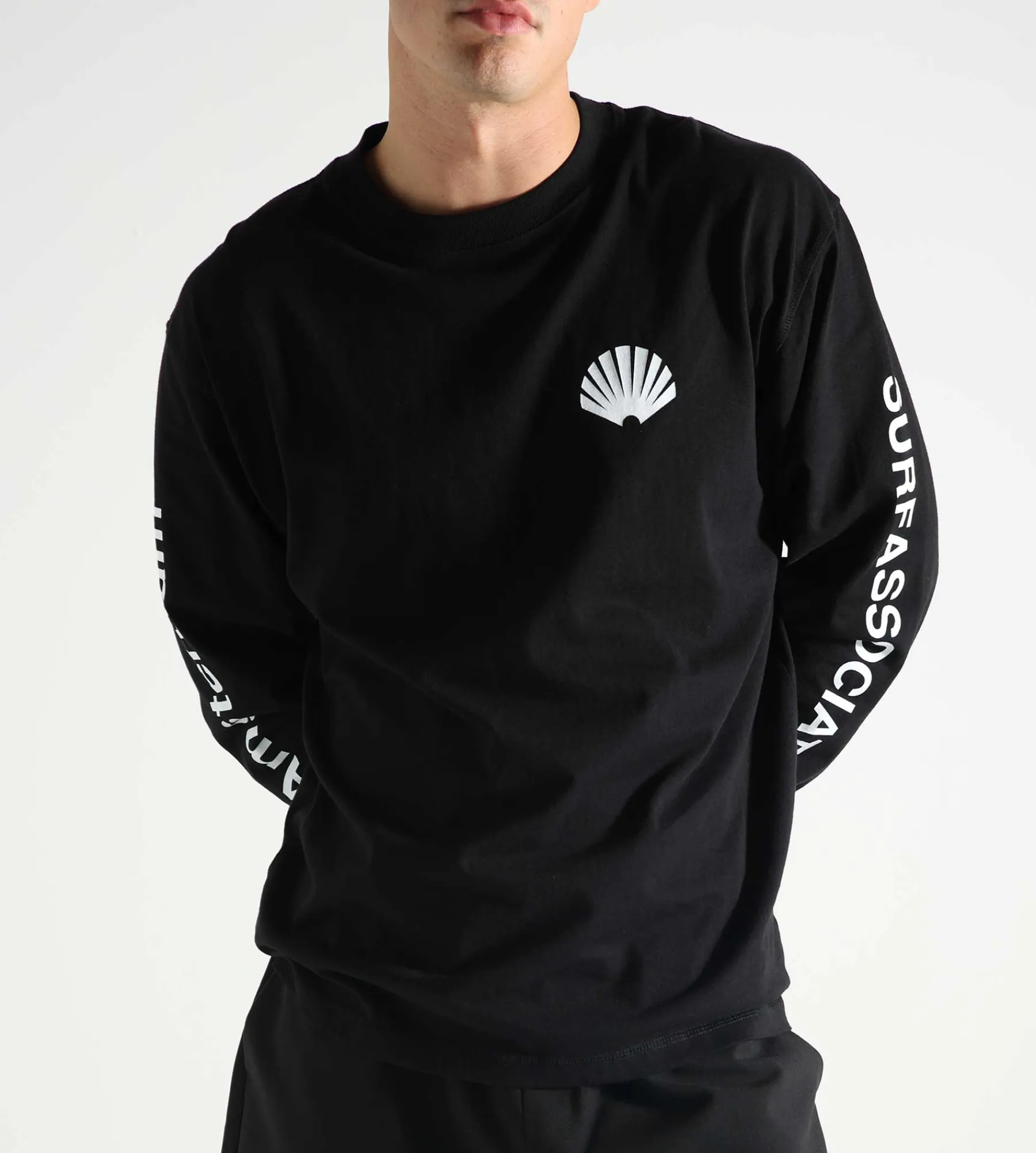 New Amsterdam Surf Association Logo Longsleeve Black White