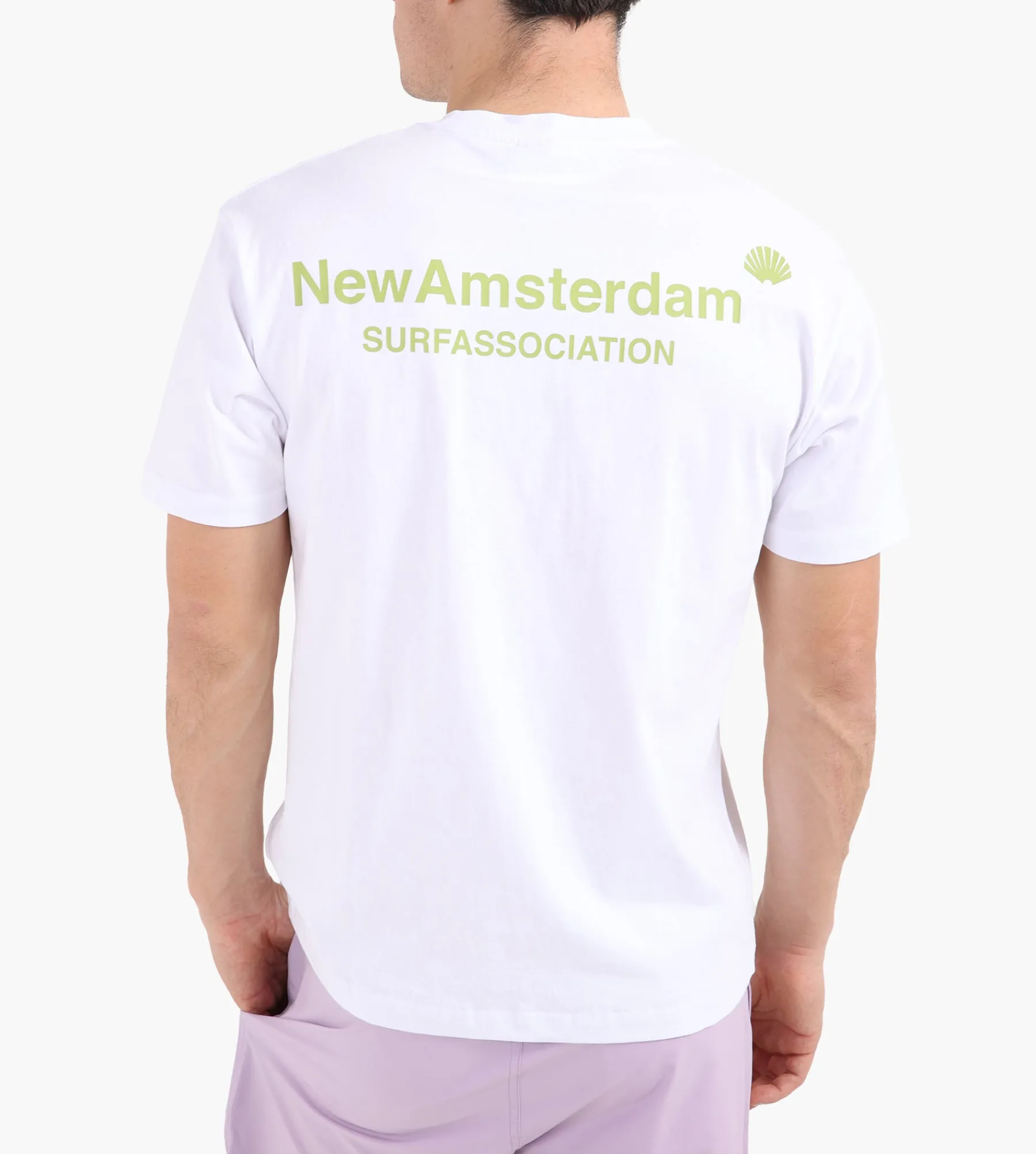 New Amsterdam Surf Association Logo Tee White Green