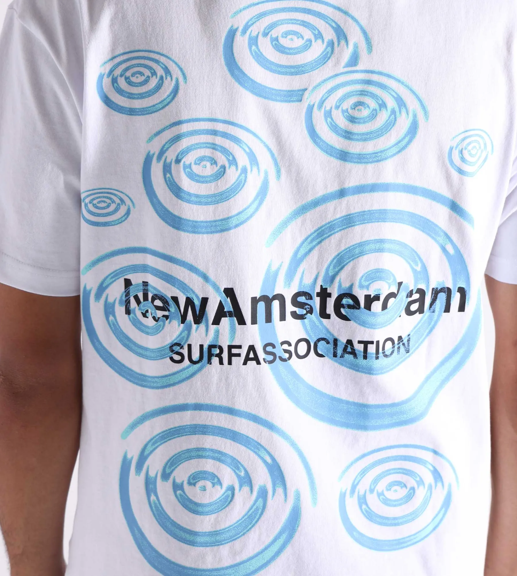 New Amsterdam Surf Association Ripple Tee White Blue