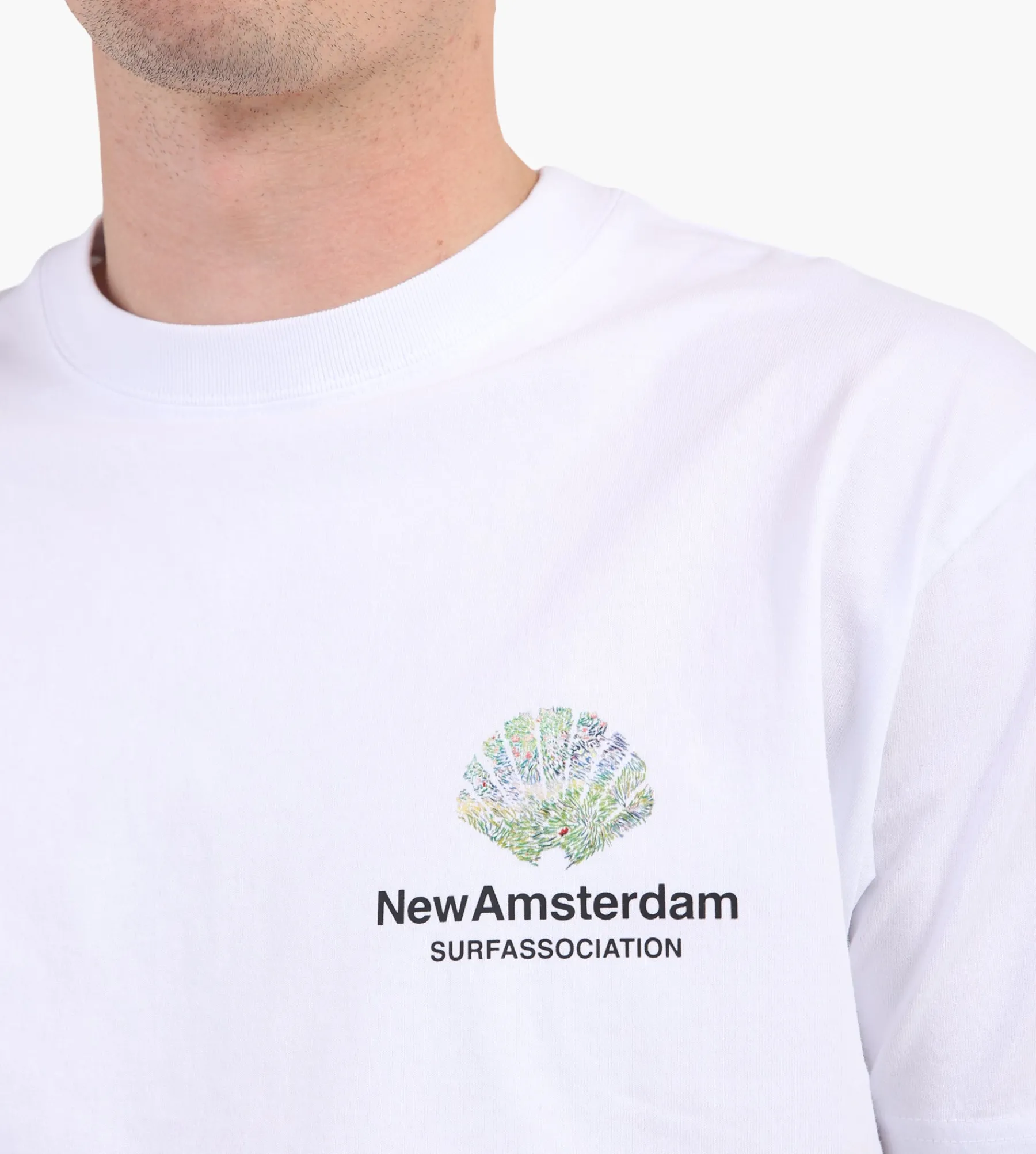 New Amsterdam Surf Association Tall Grass Tee White