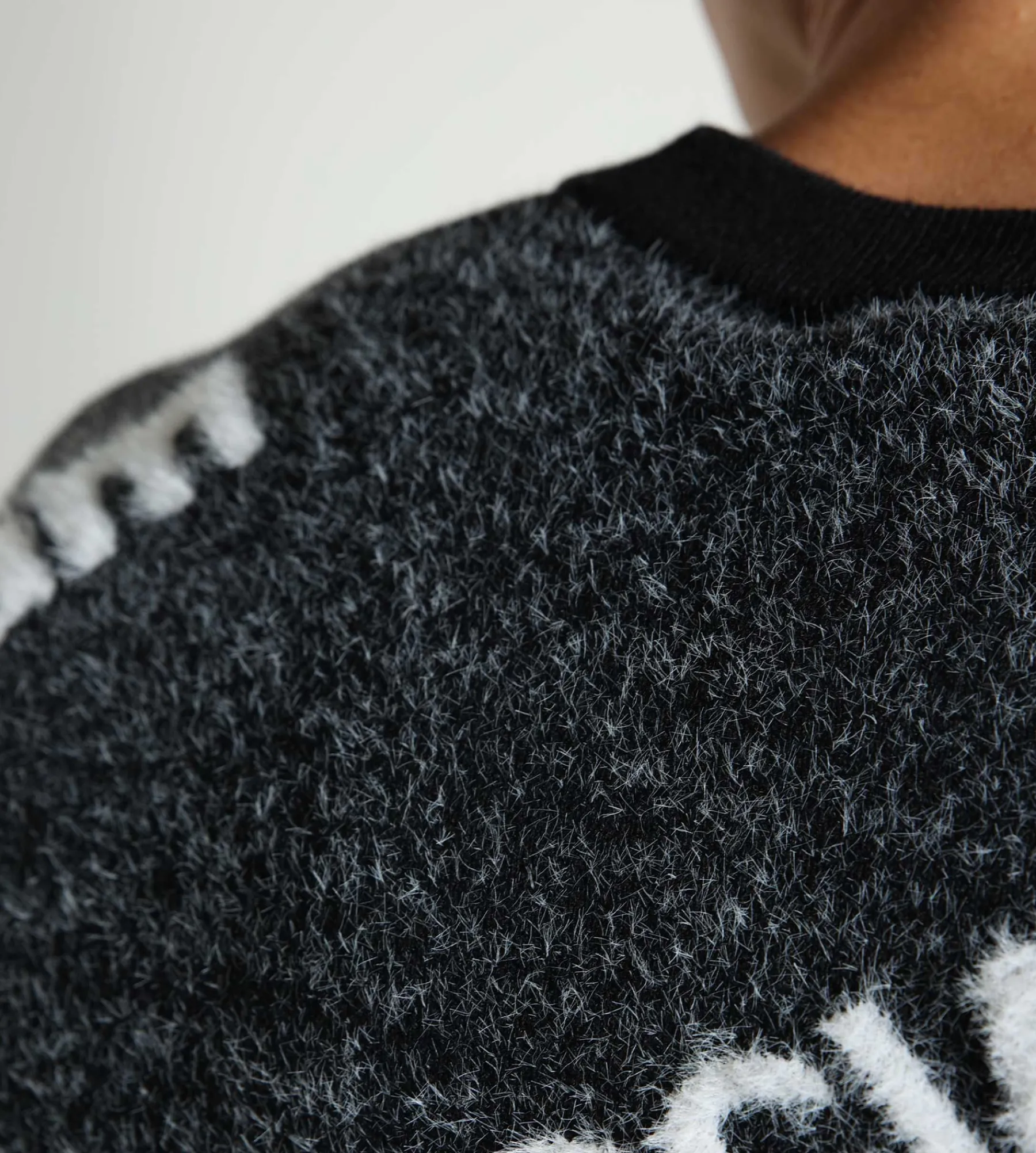New Amsterdam Surf Association Name Knit Aop Black W White