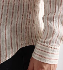 NN.07 Enzo Shirt 5728 Brown Stripe