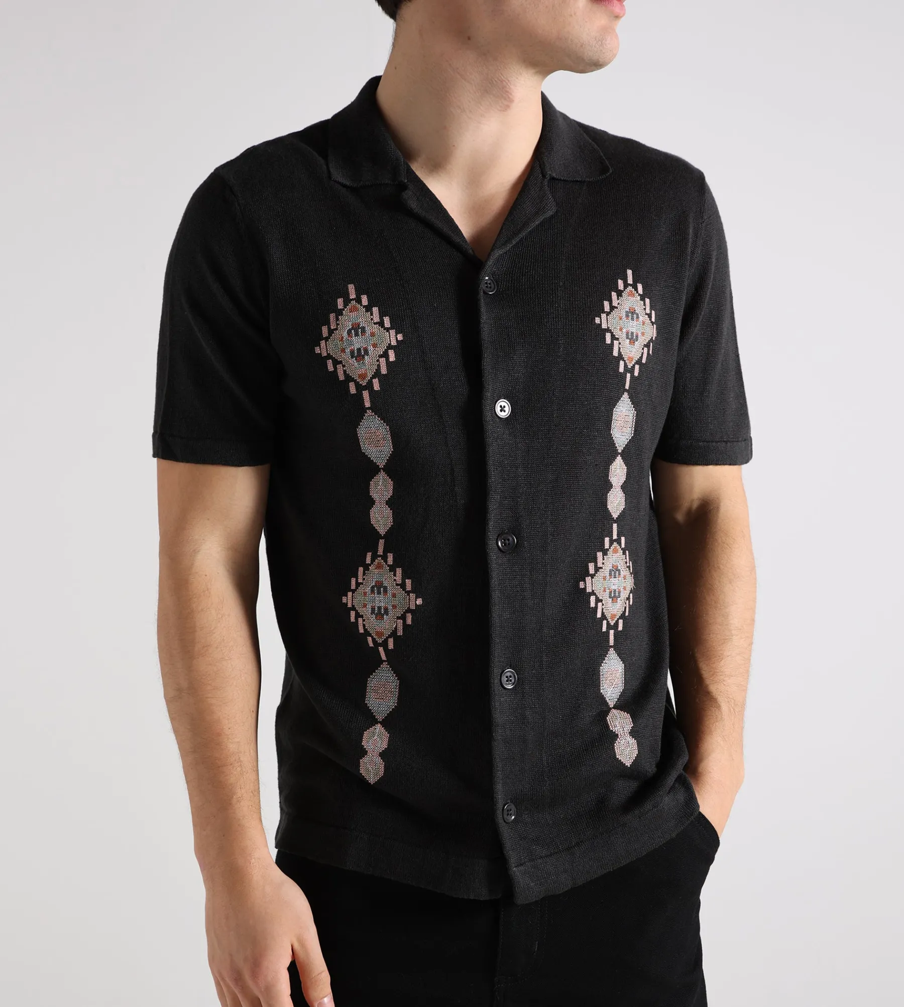 NN.07 Henry SS Shirt 6565 Black