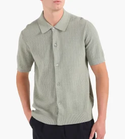 NN.07 Nolan Polo Cardigan 6695 Sage Green