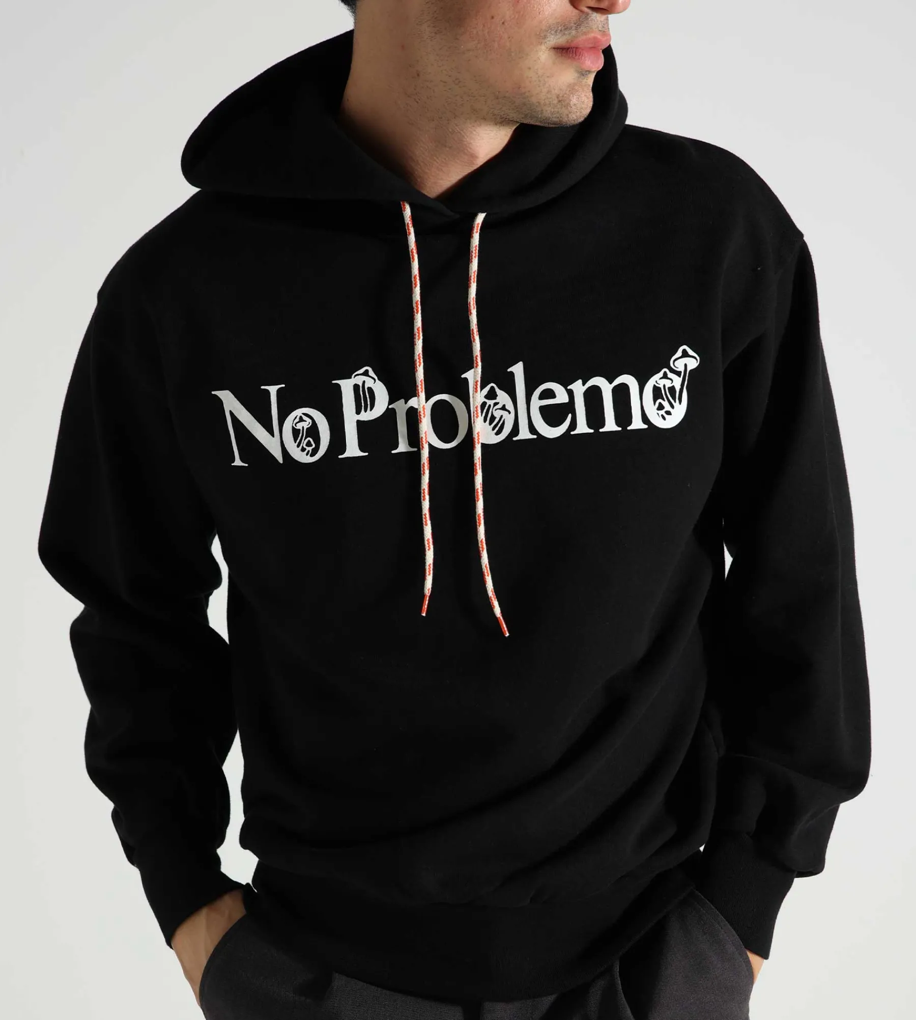No Problemo Funghi Problemo Hoodie Black Burgundy