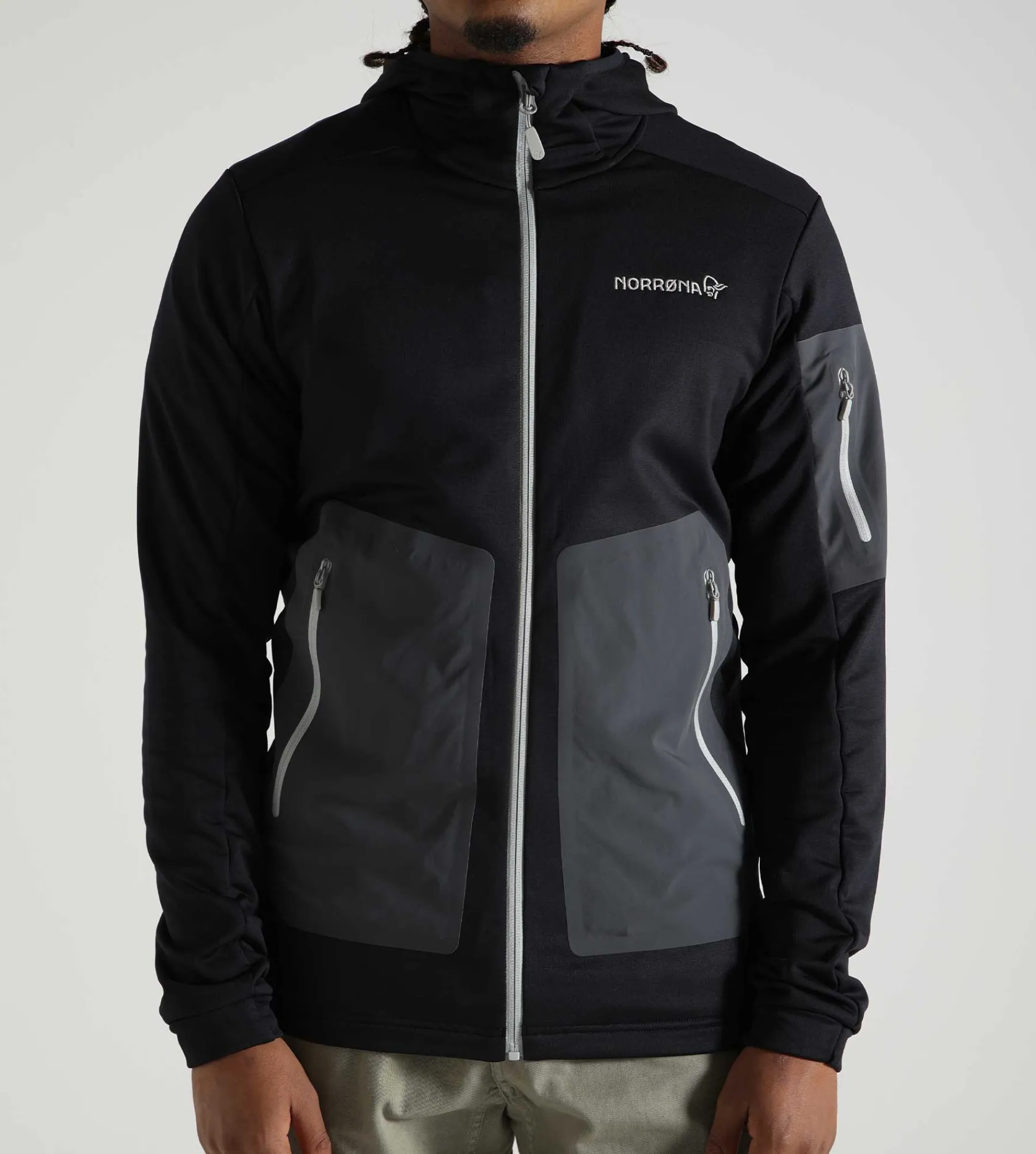 Norrøna Falketind Warm2 Stretch Hood Caviar Black