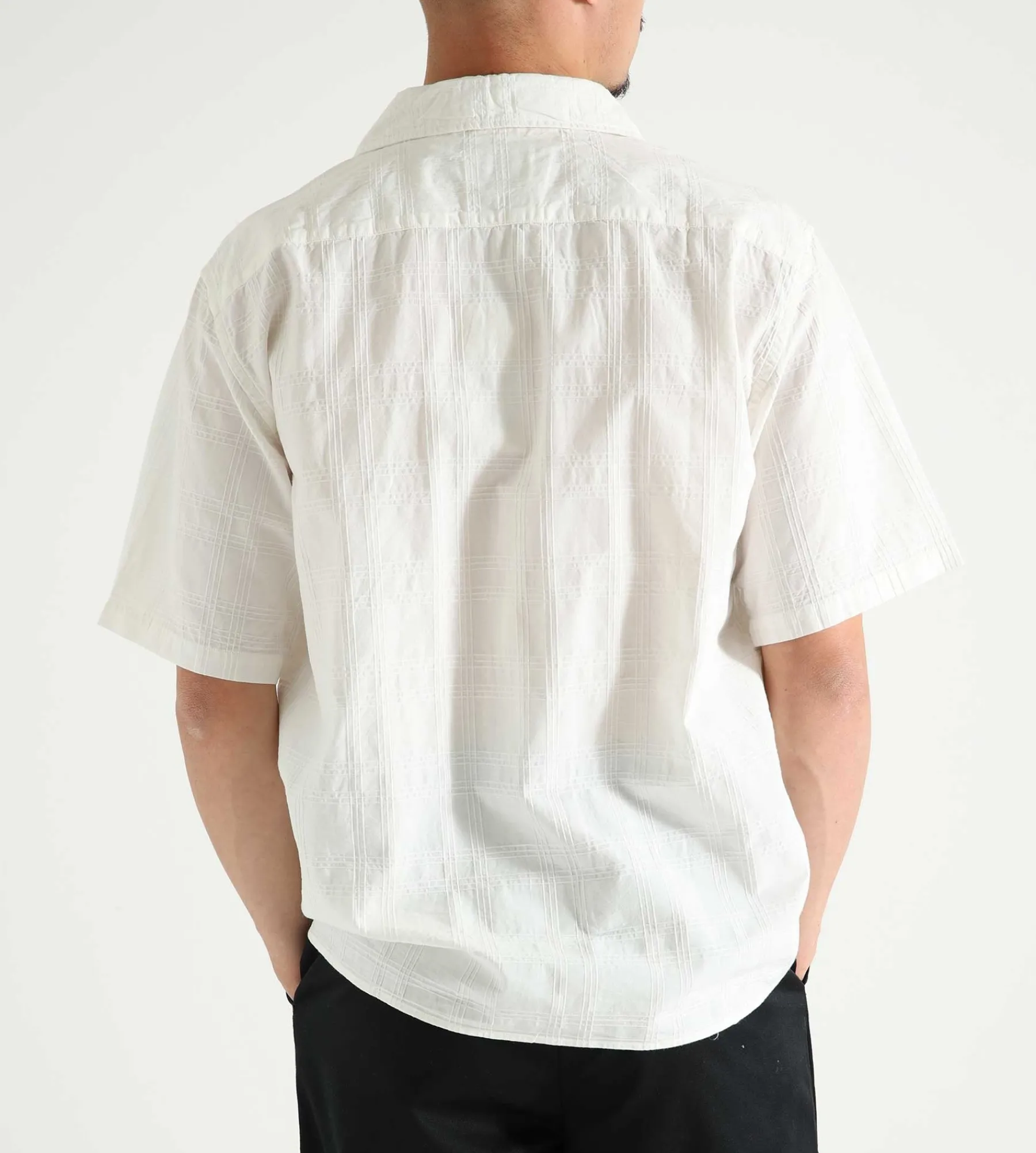 Norse Projects Carsten Relaxed Dobby Check Shirt GOTS Ecru