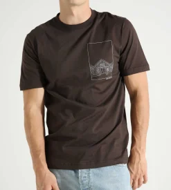 Norse Projects Johannes Organic Kanonbadsvej Print T-shirt Espresso