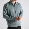Norse Projects Ketel Relaxed Organic Half Zip Greyish Blue
