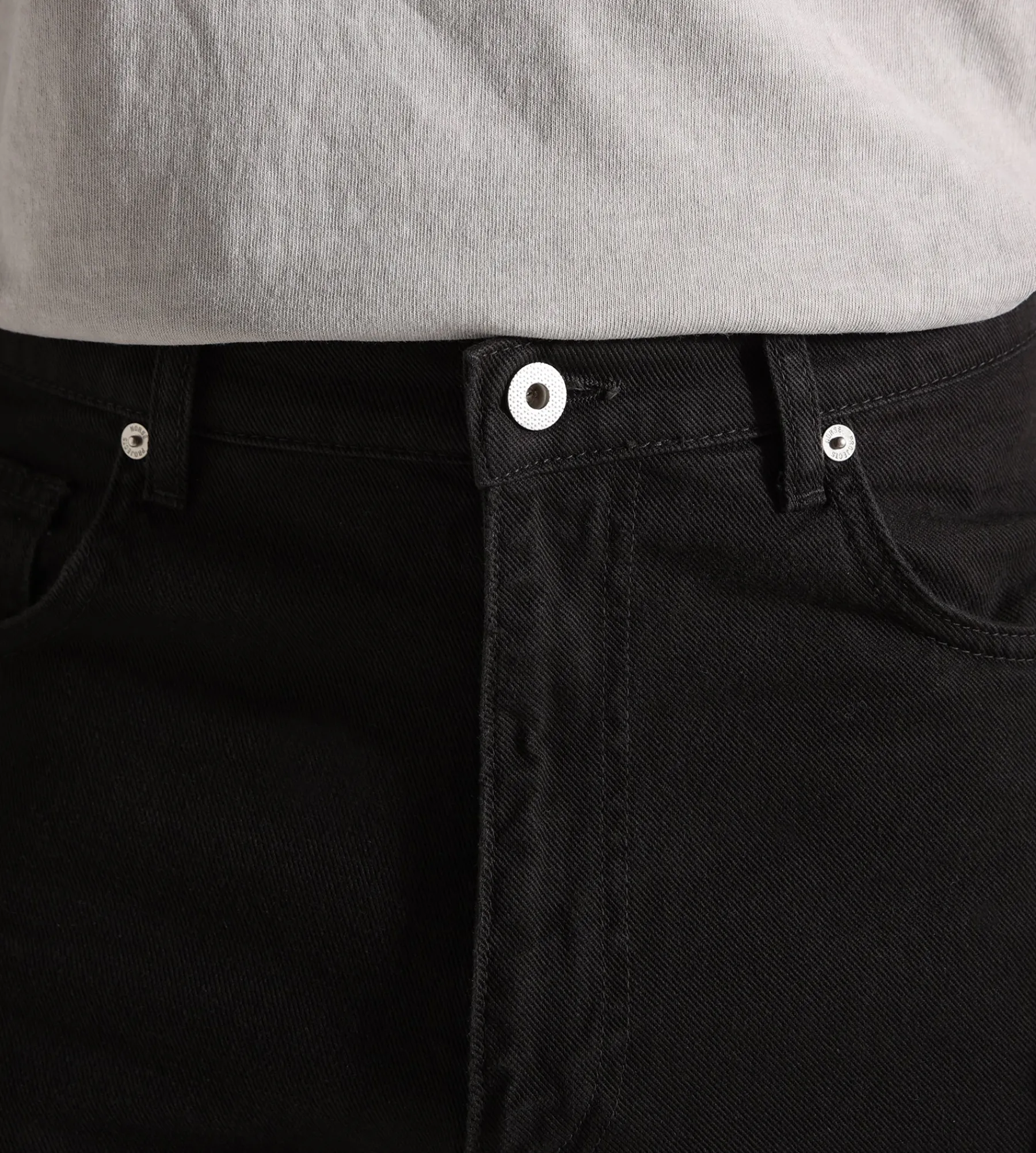 Norse Projects Mogens Relaxed 5 Pocket Heavy Twill Trousers Black