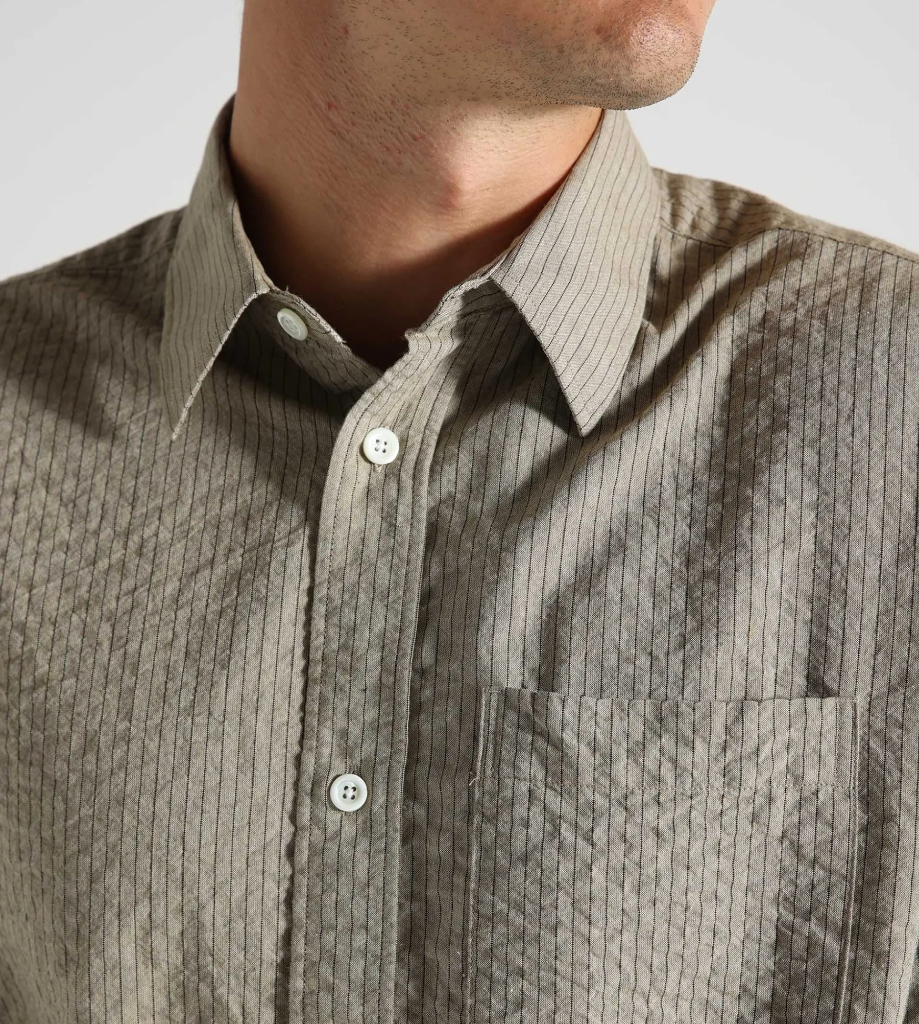 Norse Projects Ole Oversized Striped Shirt Clay