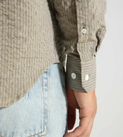 Norse Projects Ole Oversized Striped Shirt Clay