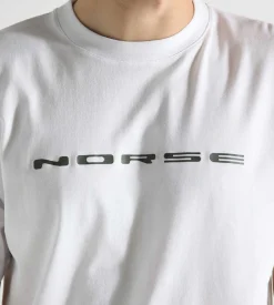 Norse Projects Simon Loose Organic Brush Bevel Logo T-Shirt White