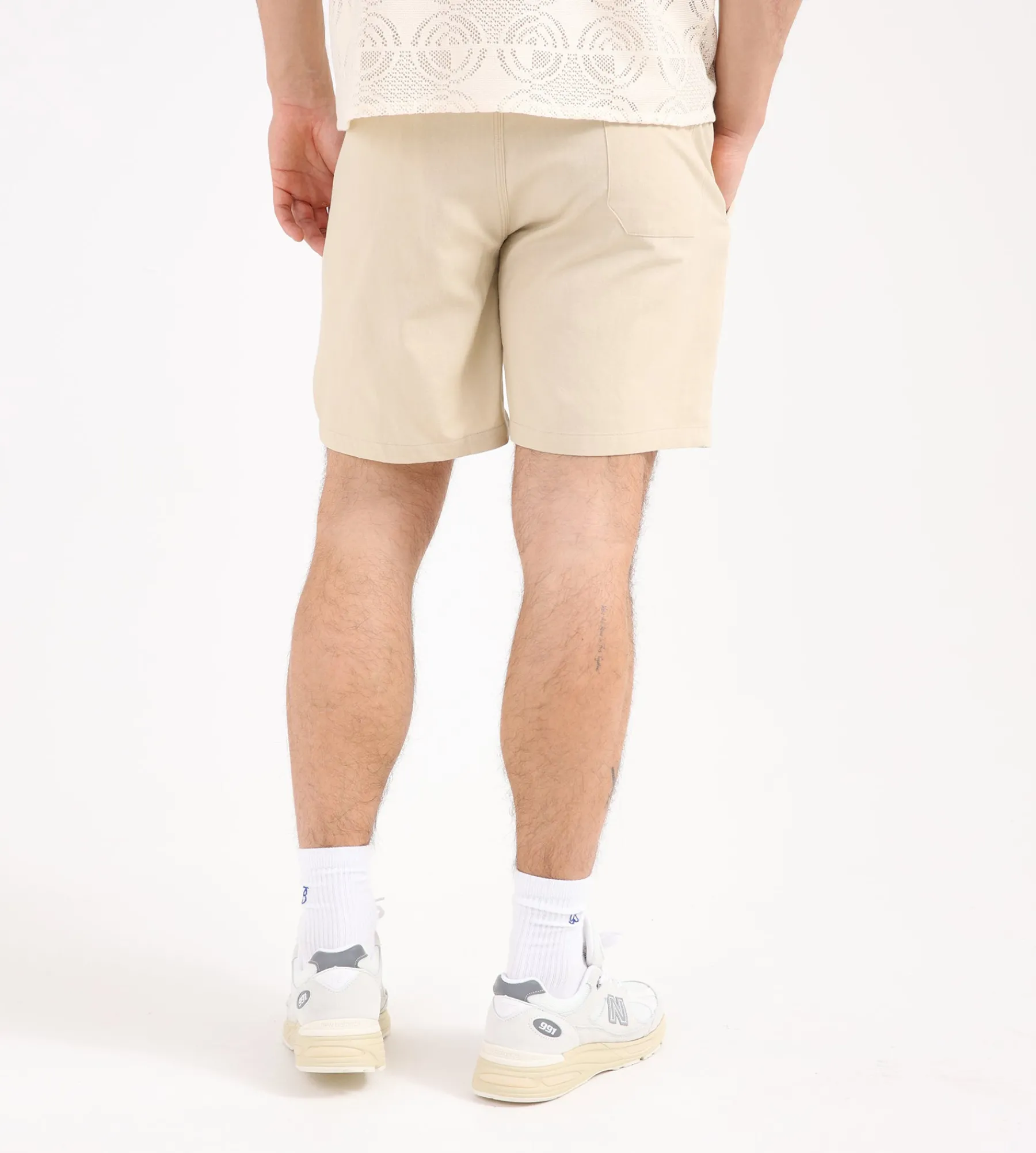 OAS Beige Linen Shorts