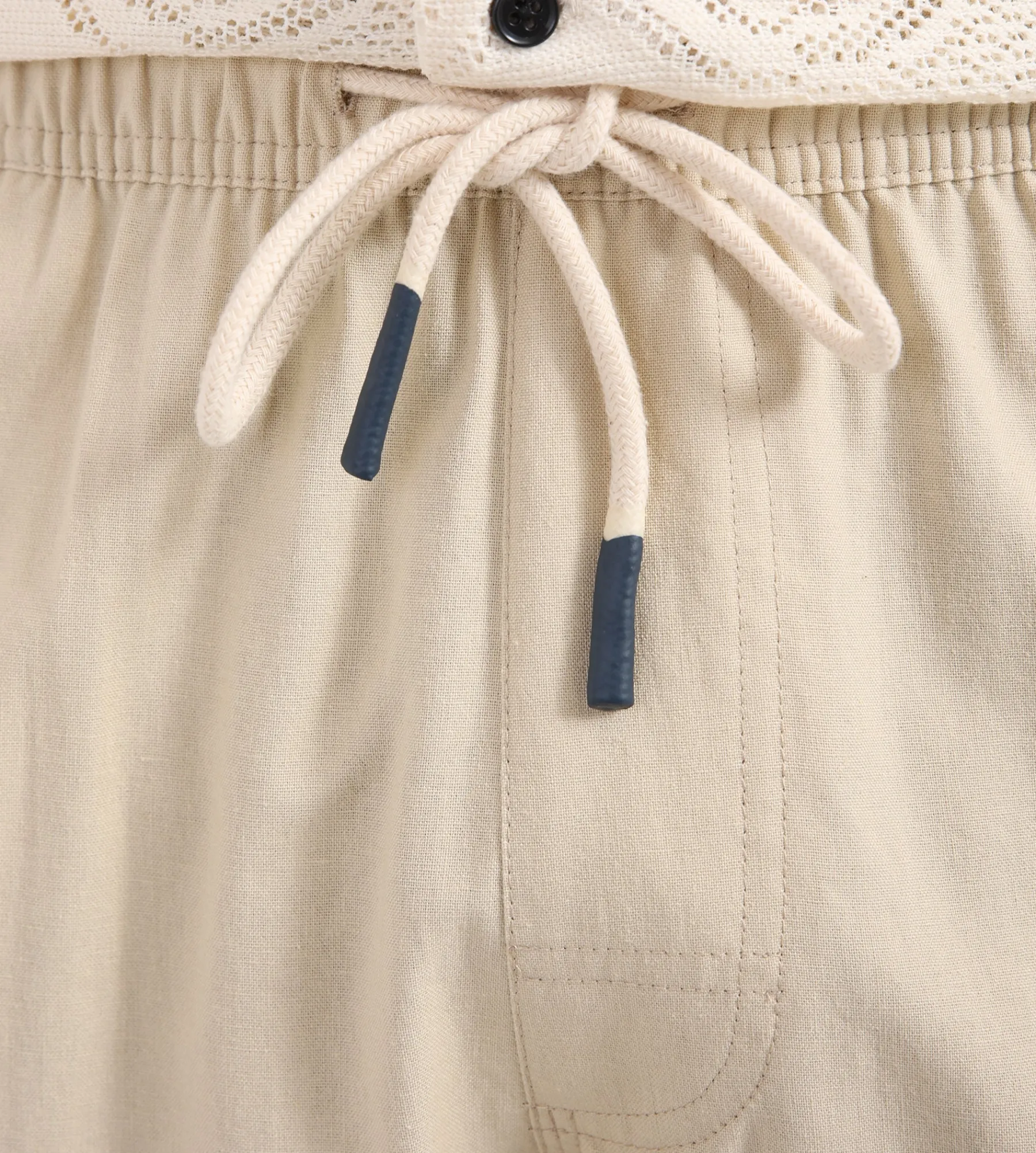 OAS Beige Linen Shorts