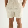 OAS Ecru Porto Waffle Shorts