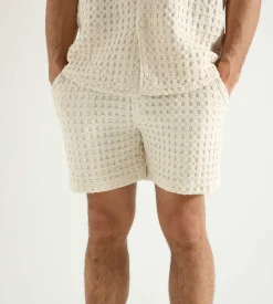 OAS Ecru Porto Waffle Shorts