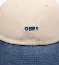 Obey 2 Tone Bold 6 Panel Strapback Unbleached Multi