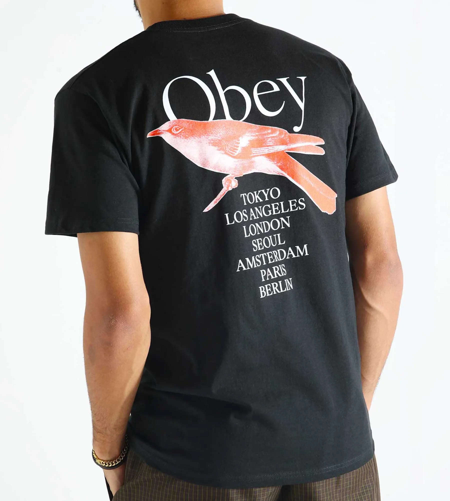 Obey Bird Tee Black