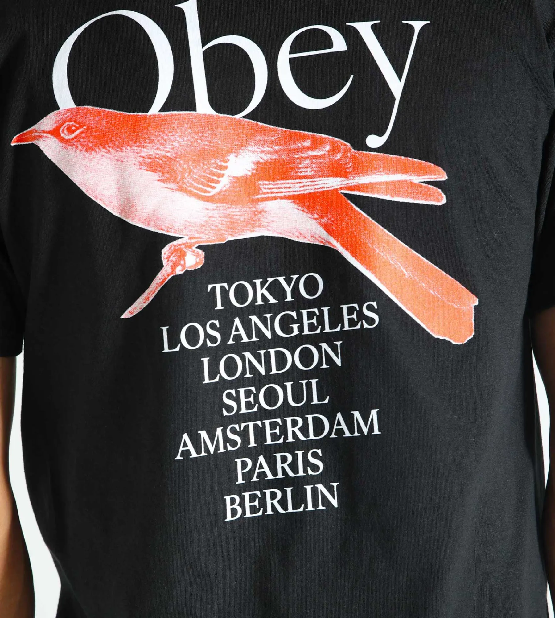 Obey Bird Tee Black