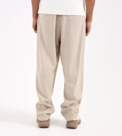 Obey Fubar Linen Pleated Pant Oatmeal