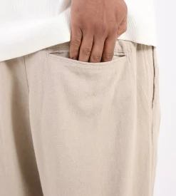 Obey Fubar Linen Pleated Pant Oatmeal