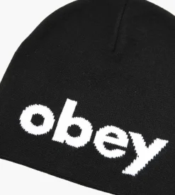 Obey Lowercase Beanie Black