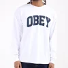 Obey Collegiate Longsleeve White