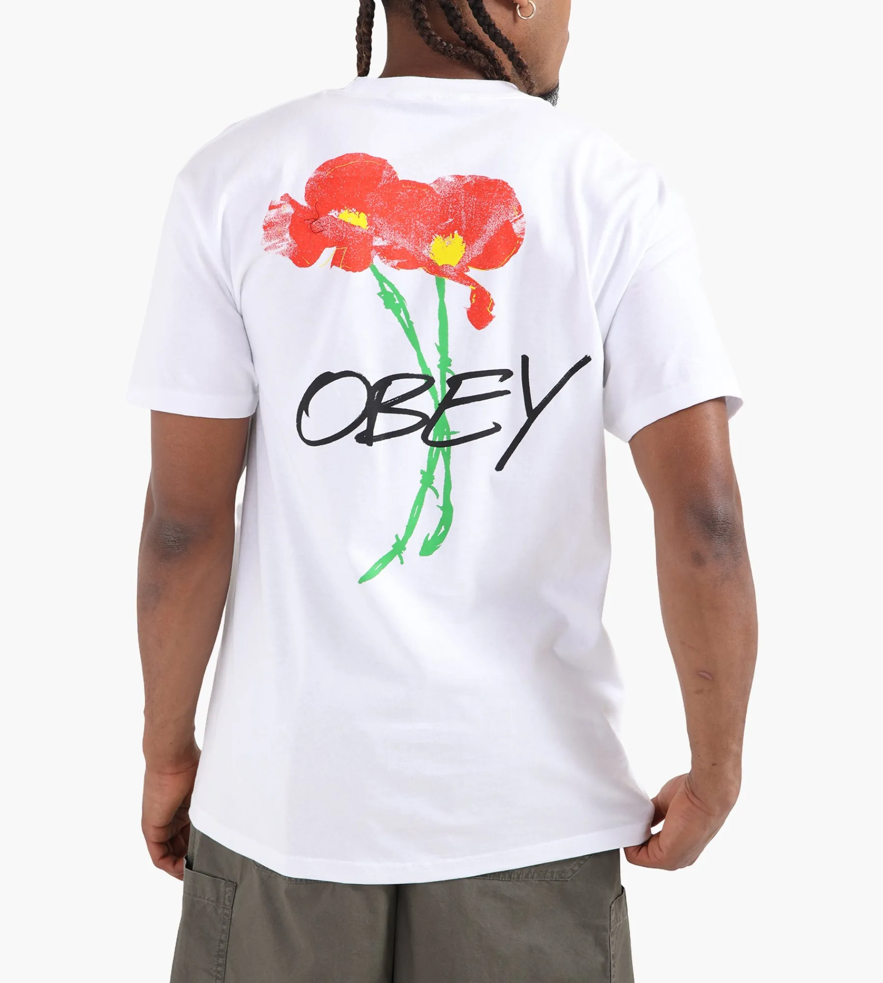 Obey Poppies Tee White