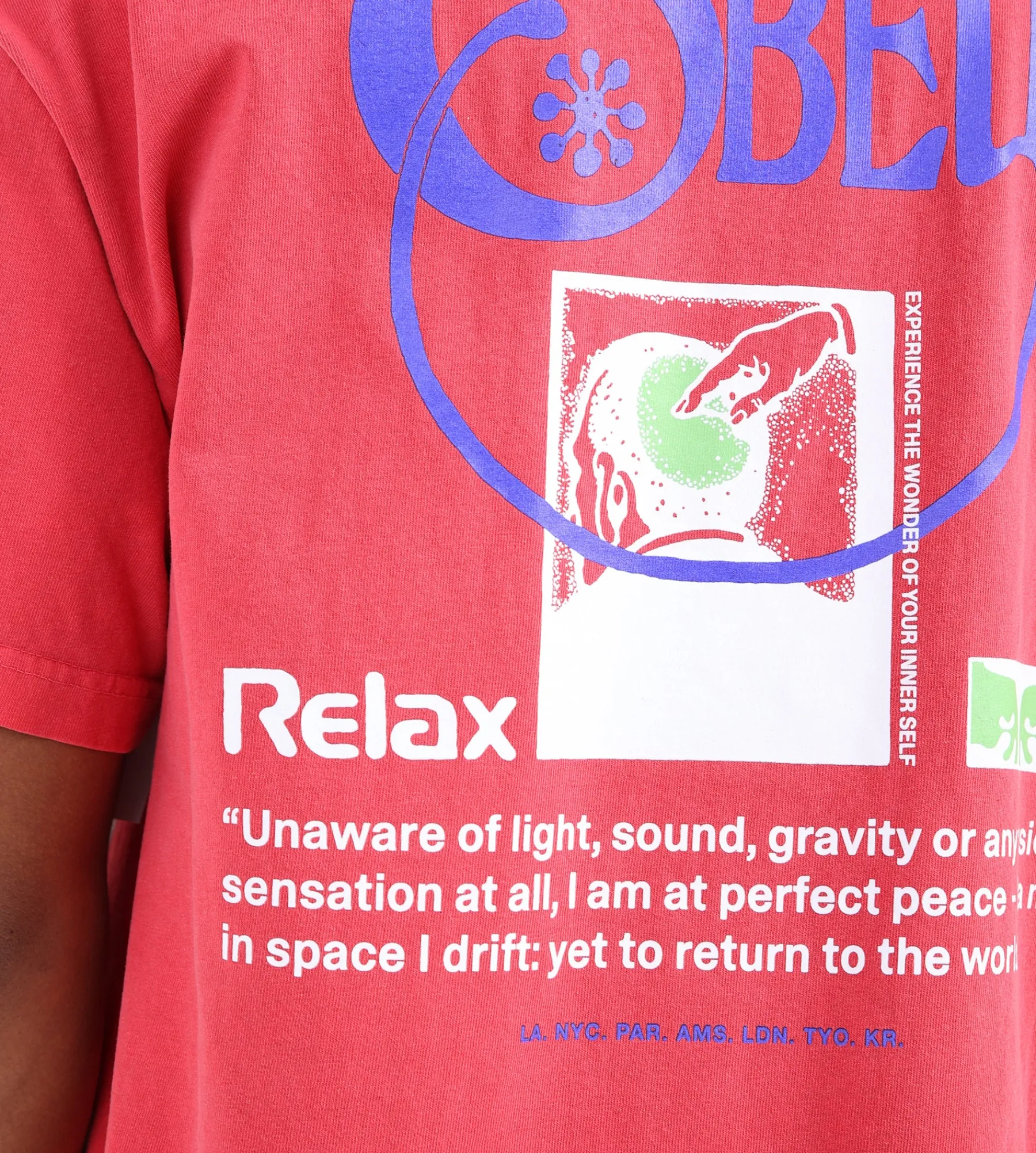 Obey Relax Tee Pigment Raspberry