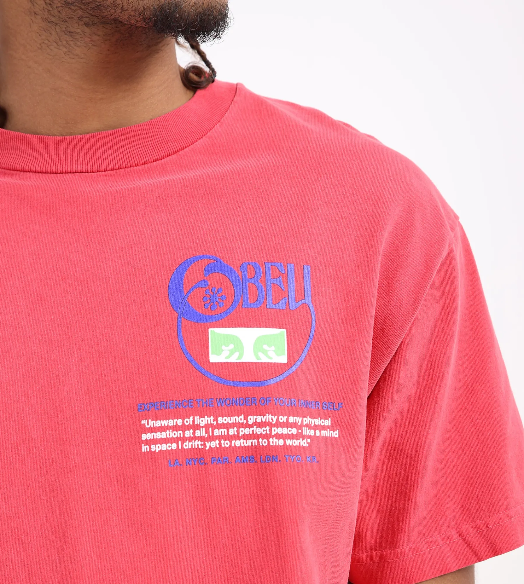 Obey Relax Tee Pigment Raspberry