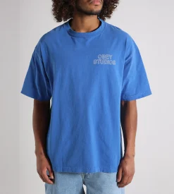 Obey Studios Outline Tee Pigment Electric Indigo
