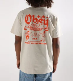 Obey Submit To The Rhythm Tee Cream