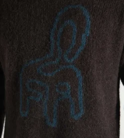 OLAF Chair Logo Crewneck Knit Brown