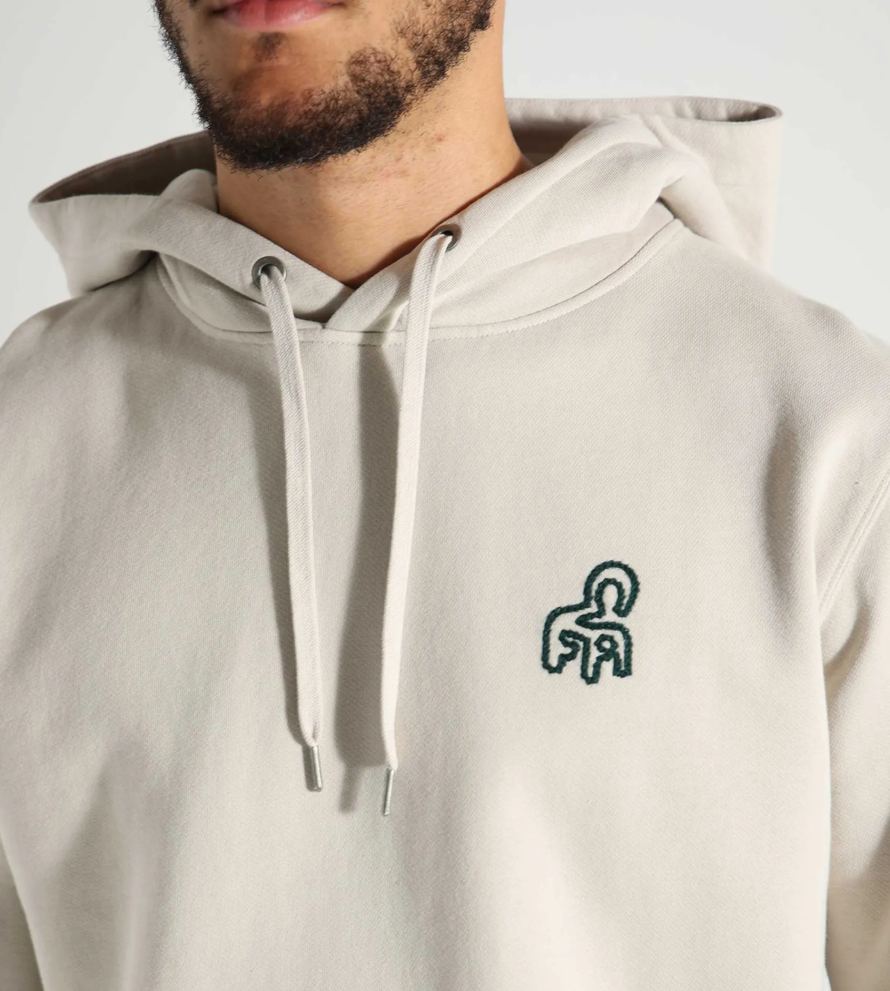 OLAF Chair Logo Hoodie Cement