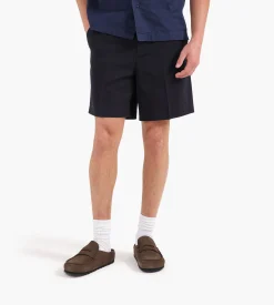 OLAF Cotton Linen Shorts Navy
