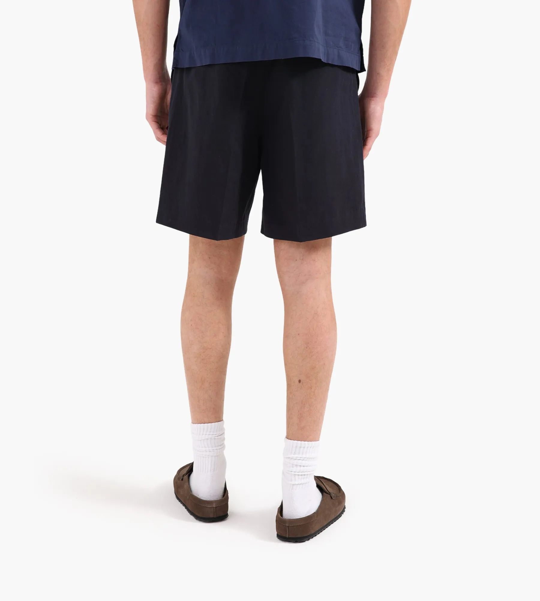 OLAF Cotton Linen Shorts Navy