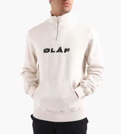 OLAF Italic Zip Mock Ecru Heather