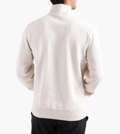 OLAF Italic Zip Mock Ecru Heather