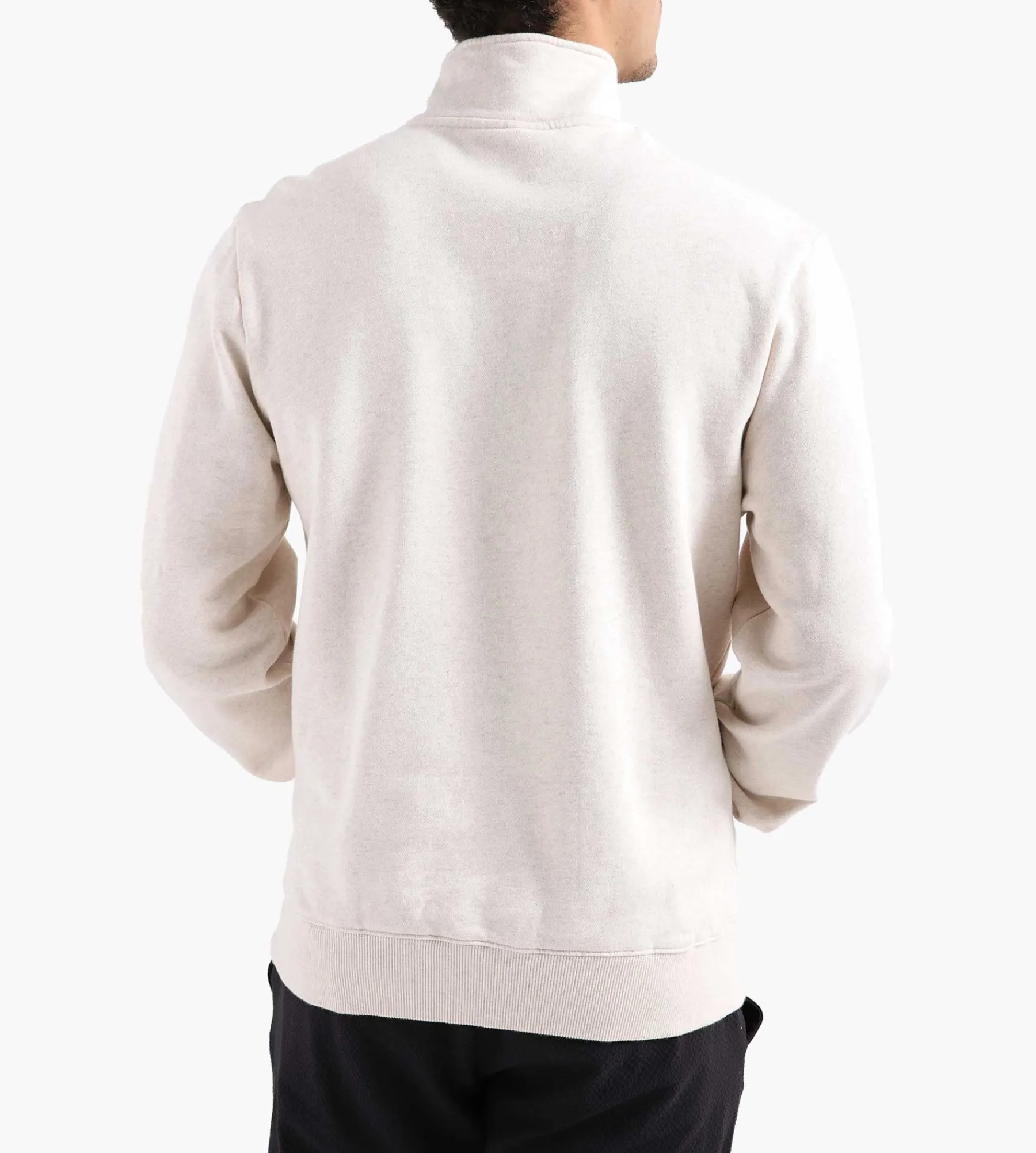 OLAF Italic Zip Mock Ecru Heather