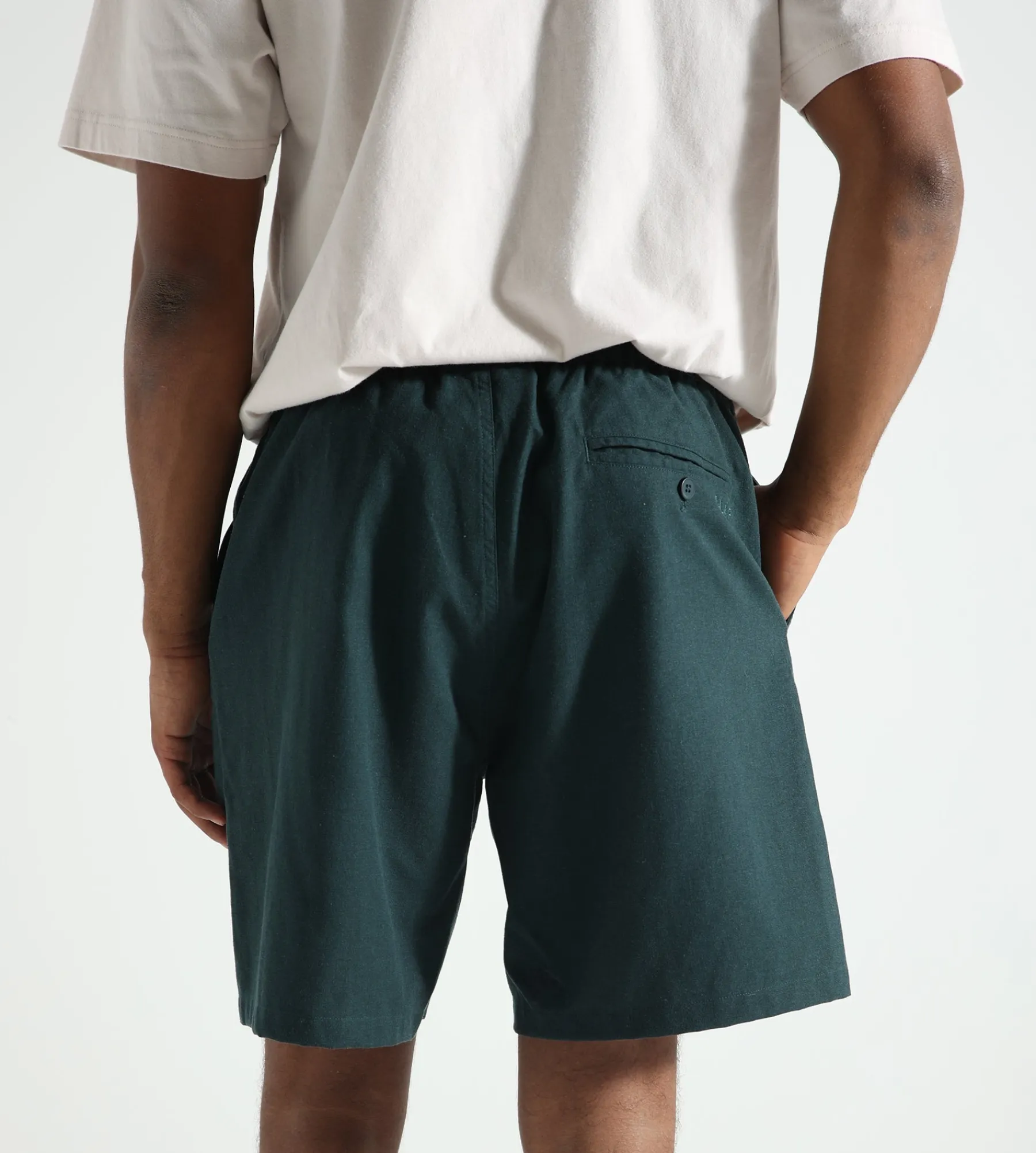 OLAF Linen Shorts Dark Green