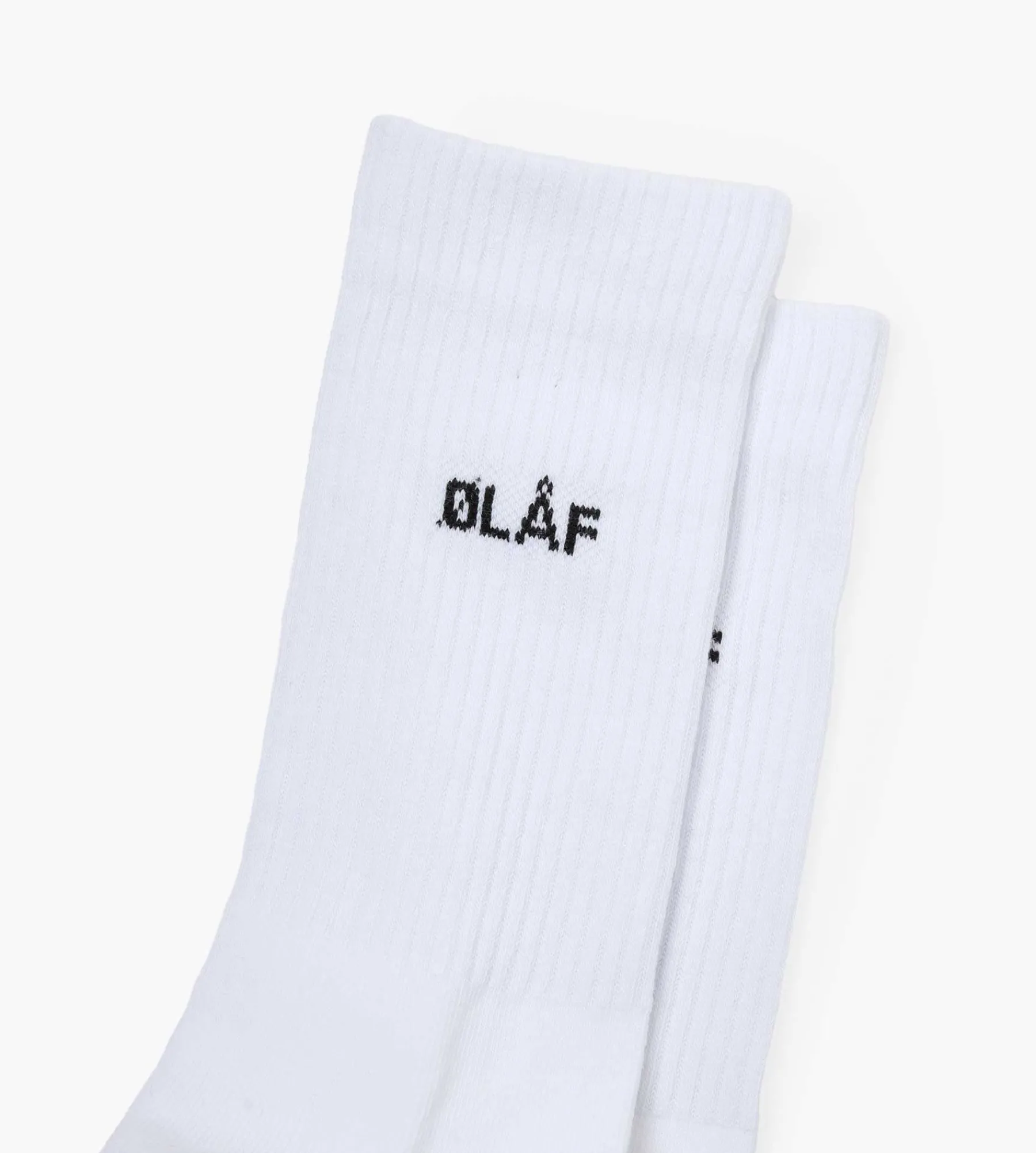 OLAF Mini Logo Socks White Black