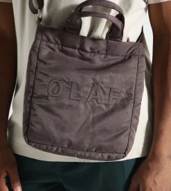 OLAF Nylon Mini Tote Army Brown
