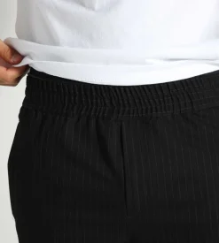 OLAF Pinstripe Slim Elasticated Trouser Black