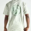 OLAF Spiral Face Tee Pale Green