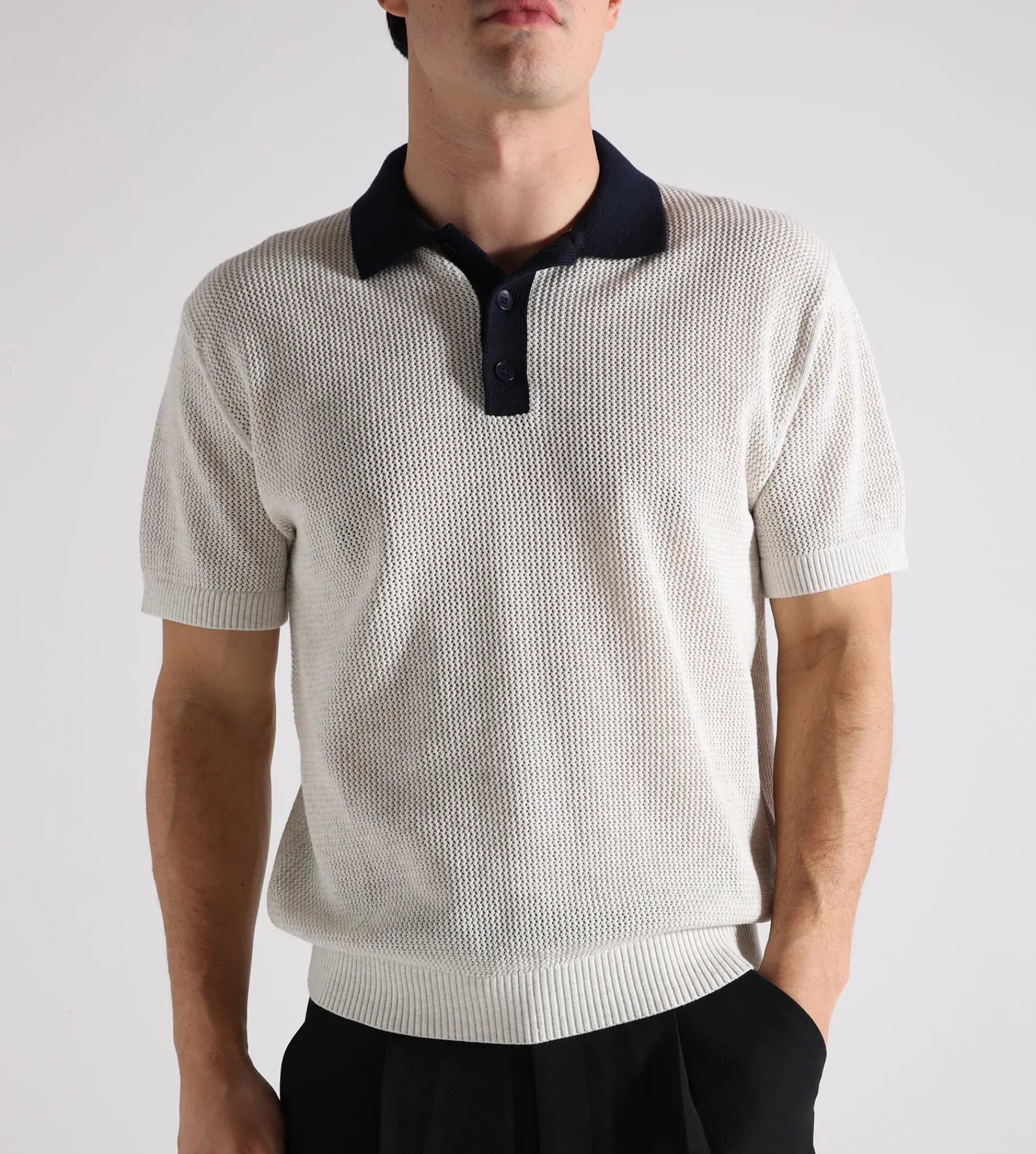 OLAF Varsity Polo Knit Off-White